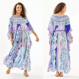 Lilly Pulitzer Monnae Caftan In Moroccan Mint Size XXS/XS (fits like a Small)
